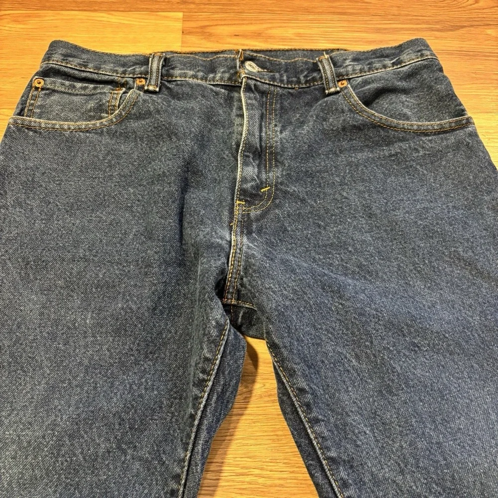 Levi's 517 Bootcut Jeans Mens 33x32 Blue Denim Faded Dark Wash Western Cowboy